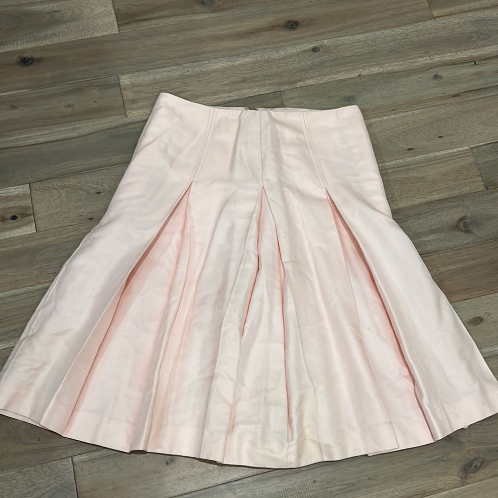 Carolina Herrera Pink pleated A line skirt
